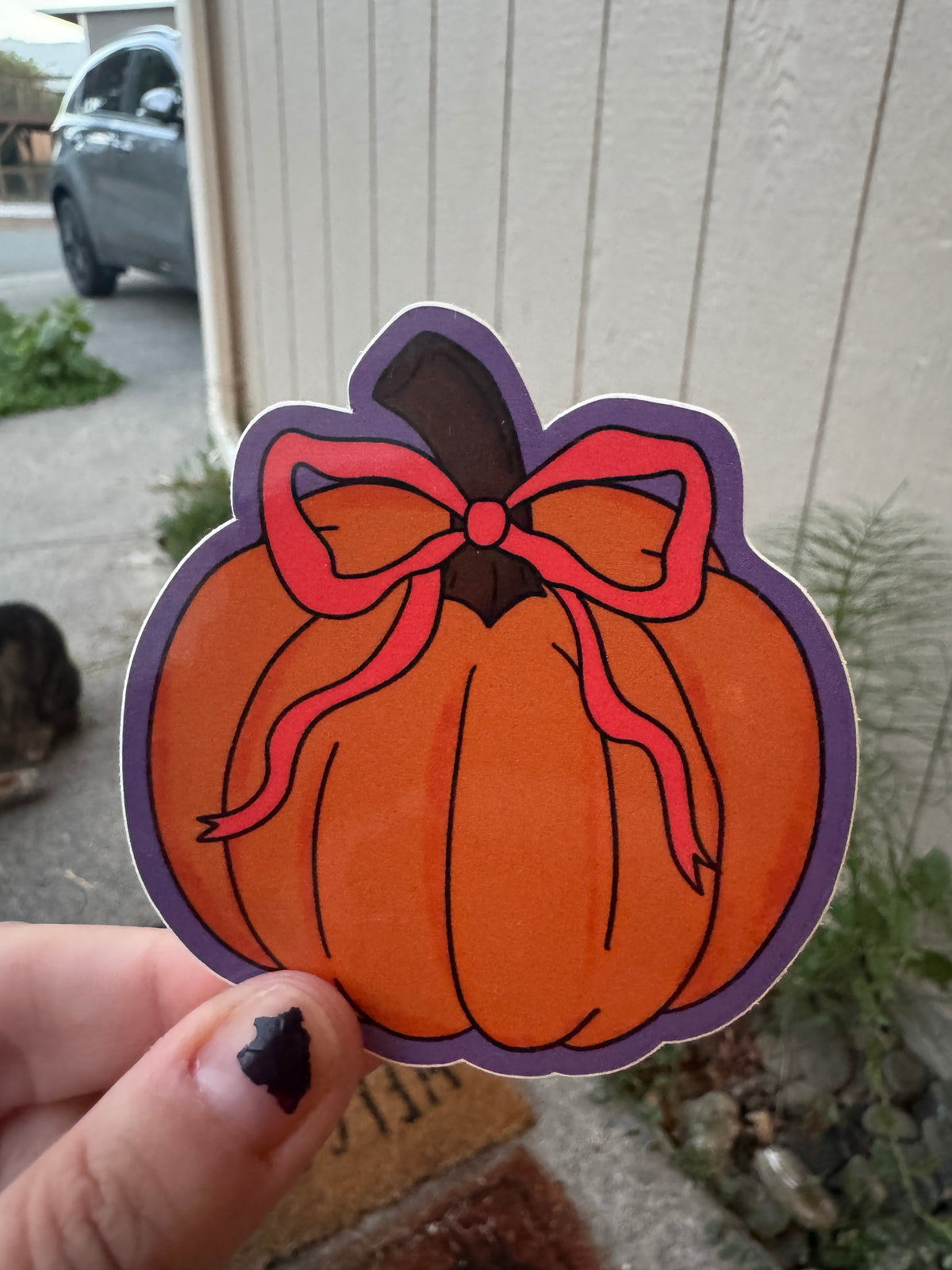 September pumpkin sticker