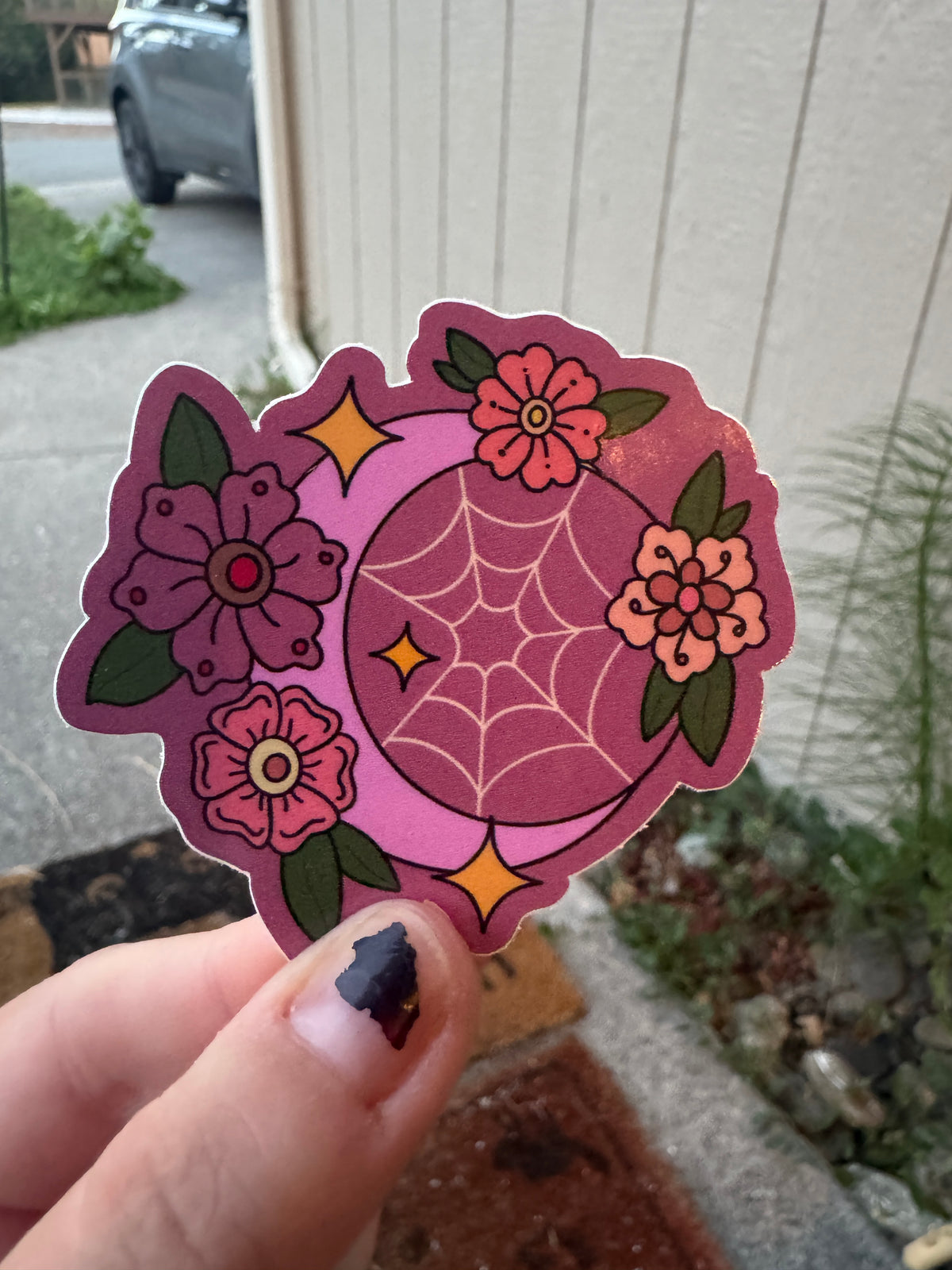 Moon web sticker