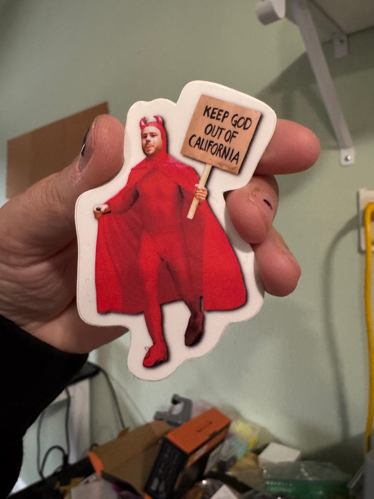No god in Cali sticker