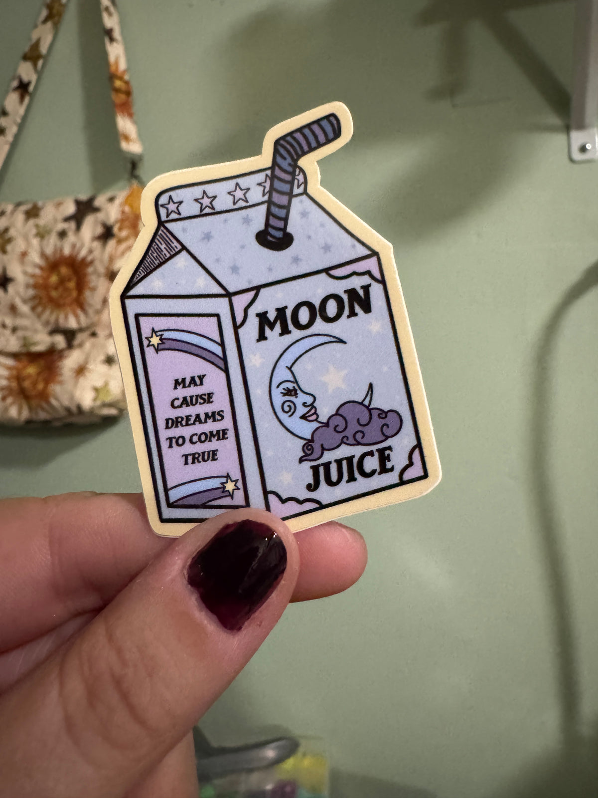 moon juice box sticker