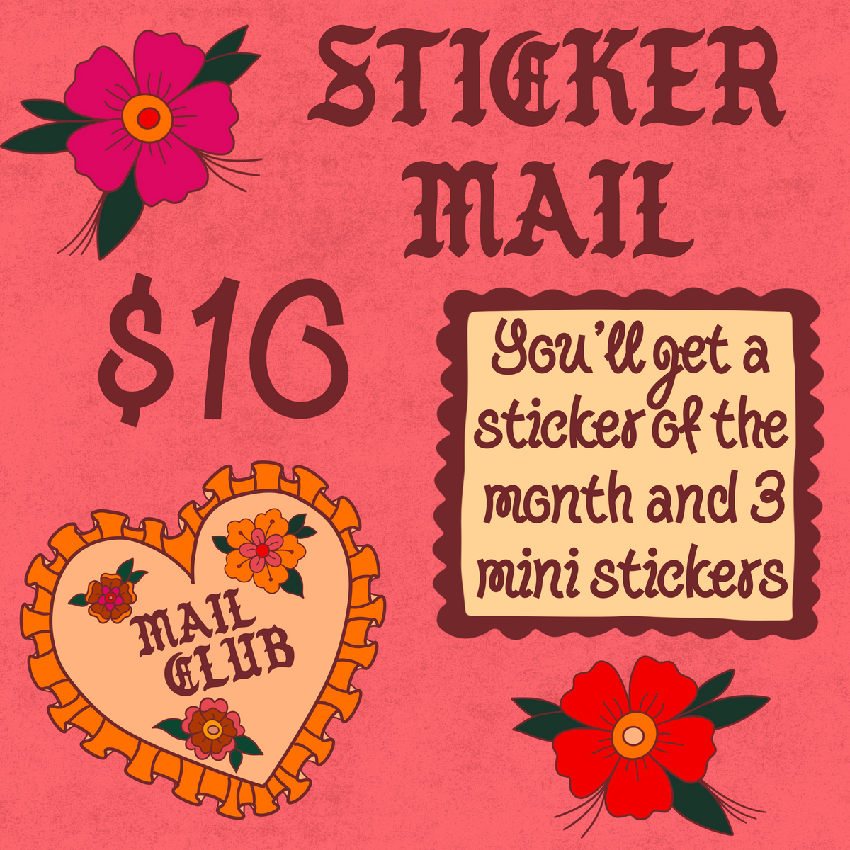 Mail Club Sticker Mail
