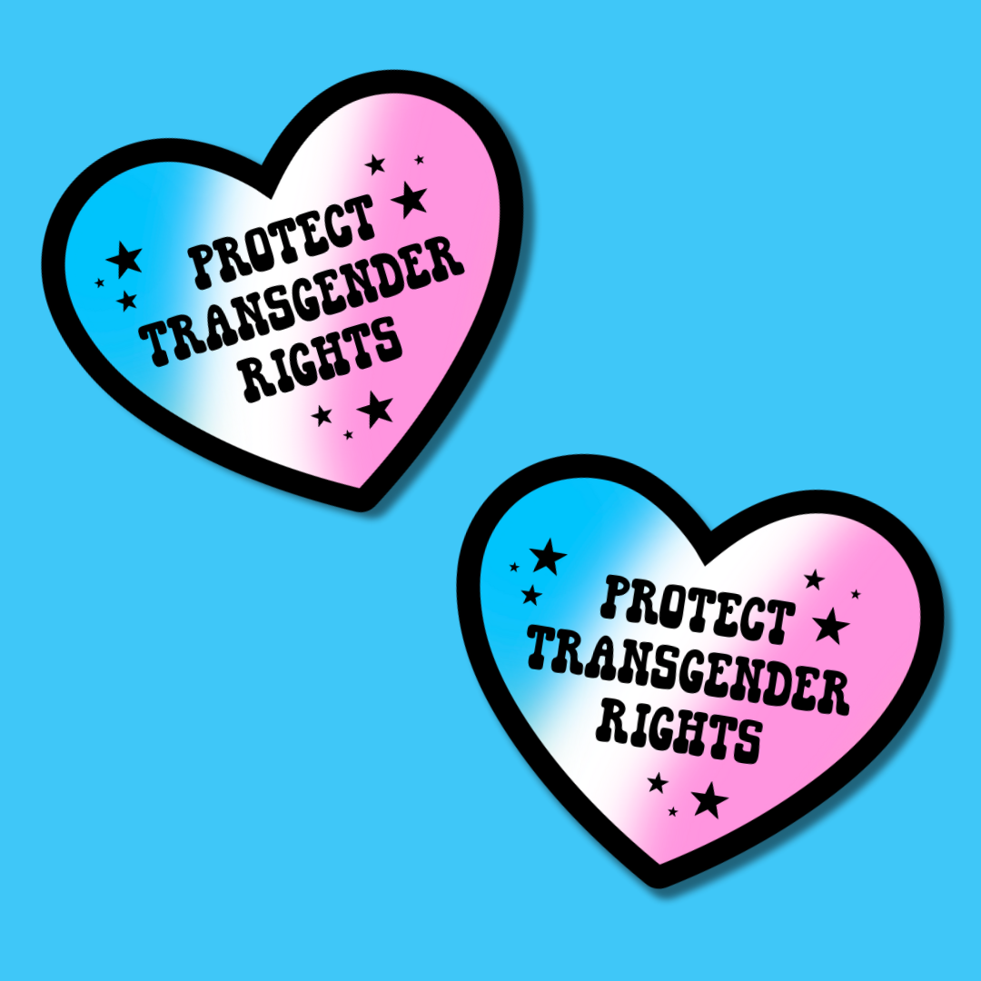 Protect Trans heart sticker