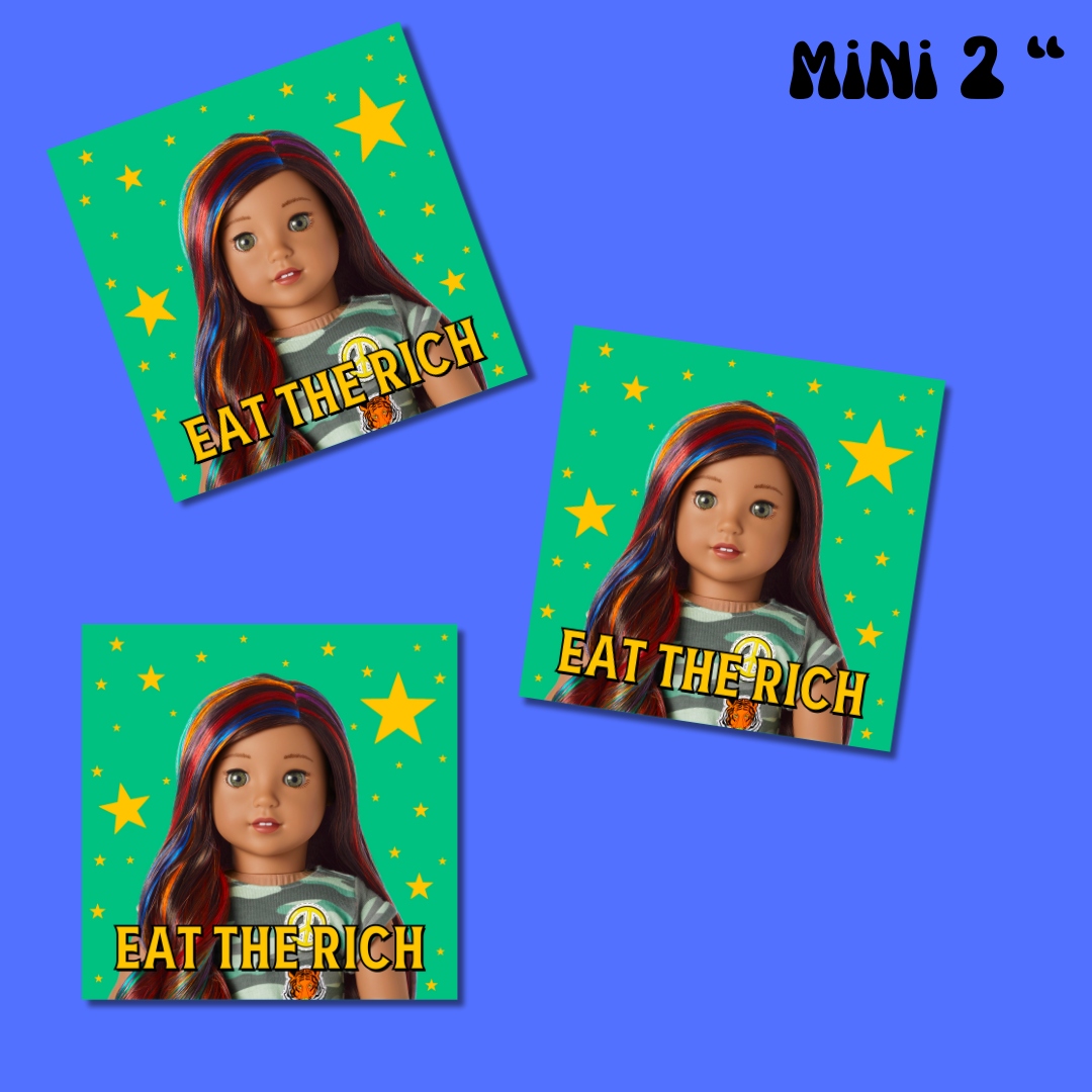 eat the rich doll sticker