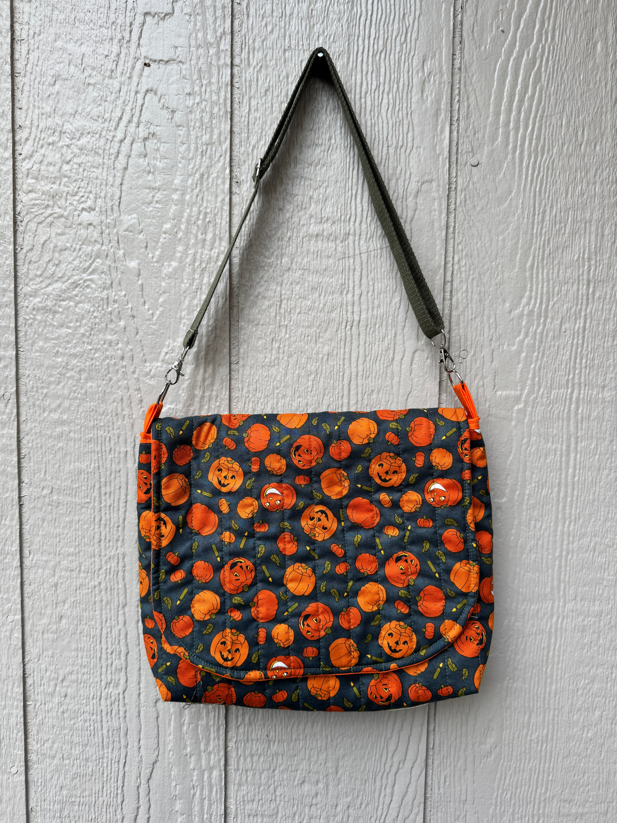 Little pumpkins messenger bag