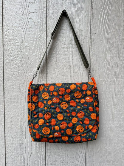 Little pumpkins messenger bag