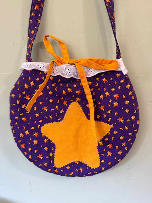 Purple star round purse