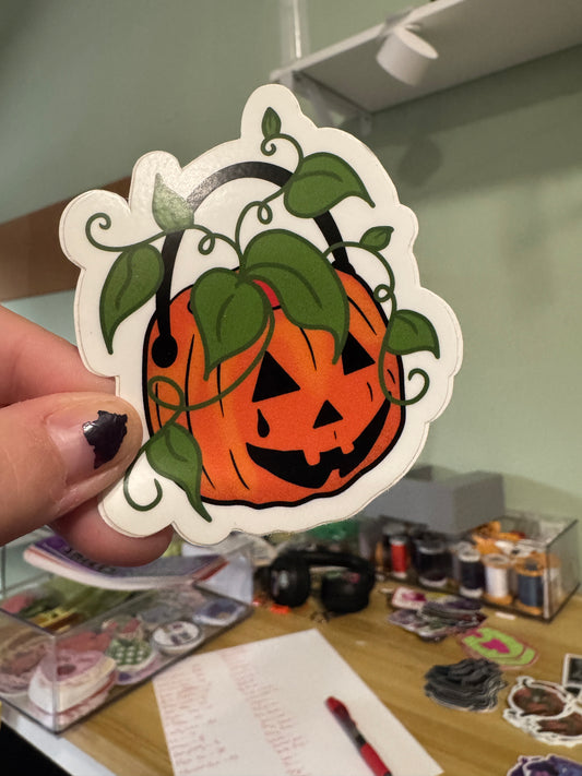 Pothos pumpkin sticker