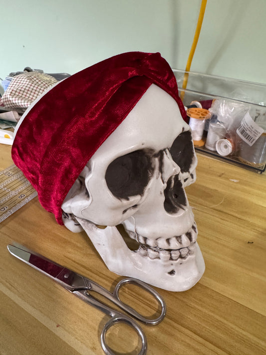 Red velvet stretch headband