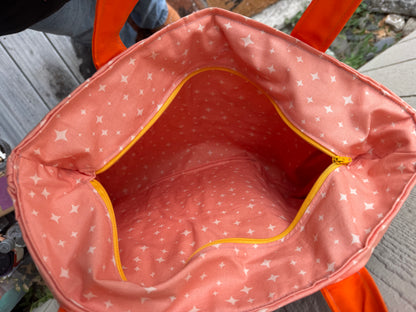 Halloween zippered tote bag
