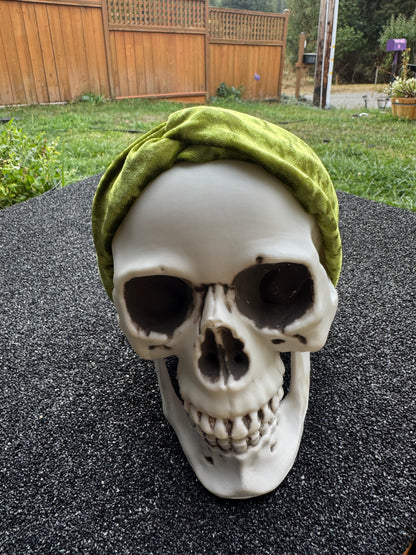 Green velvet stretch headband