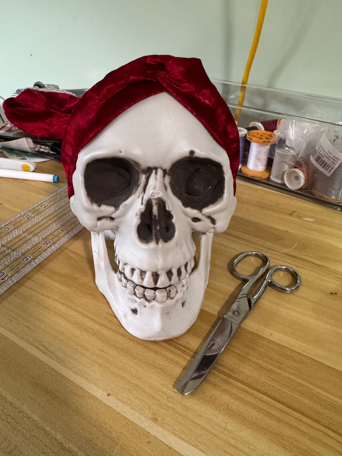 Red velvet stretch headband