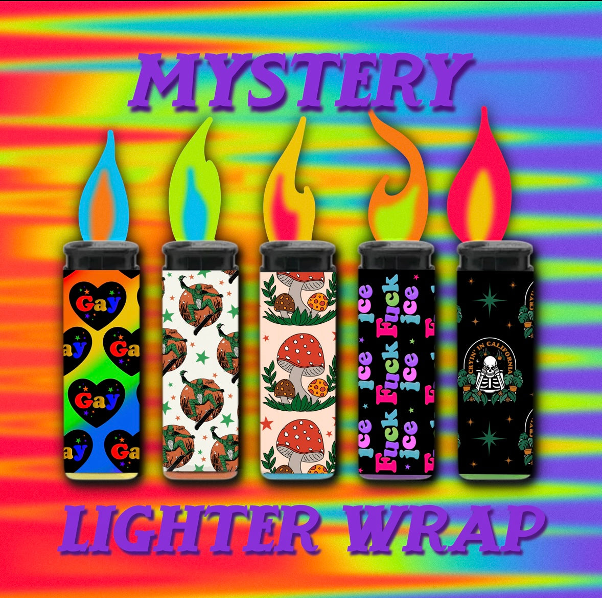 Mystery lighter wrap sticker