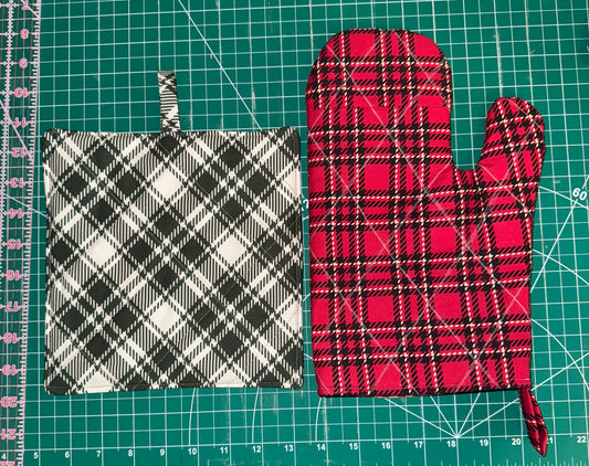Plaid winter Kitchen Witch Bundle