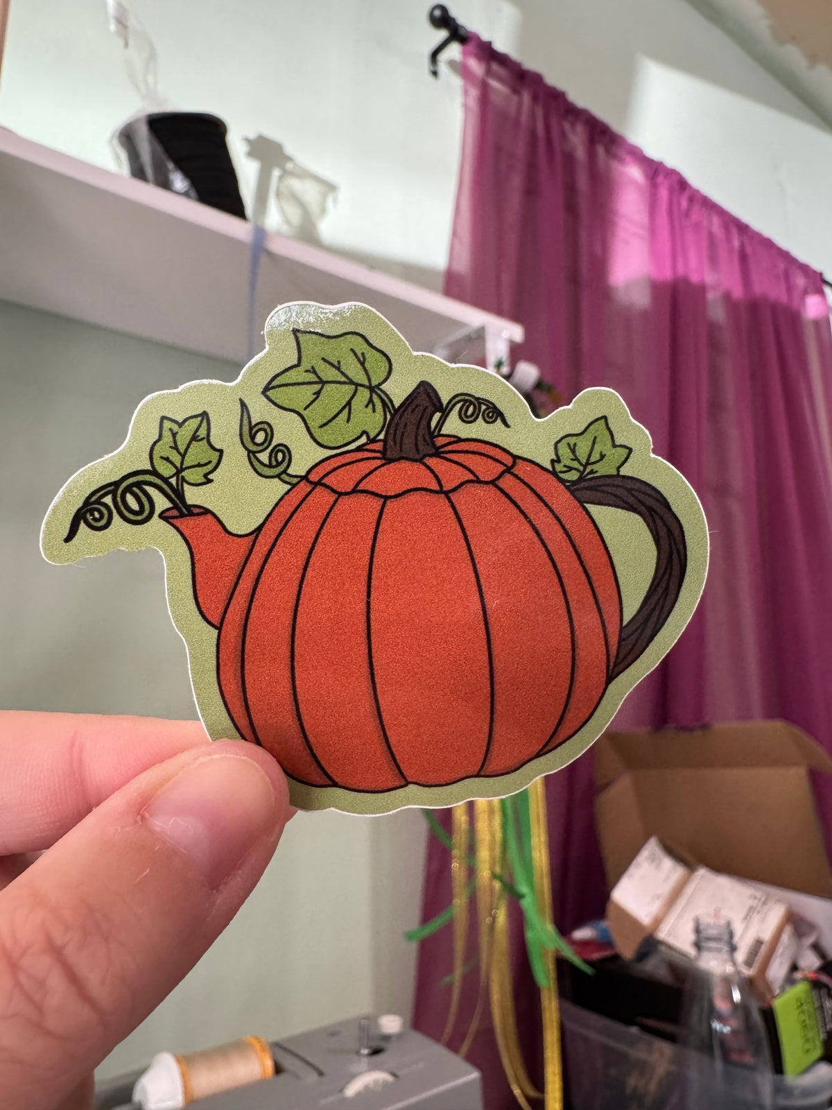 Pumpkin Teapot sticker