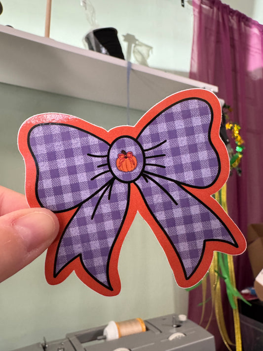 Halloween bow sticker