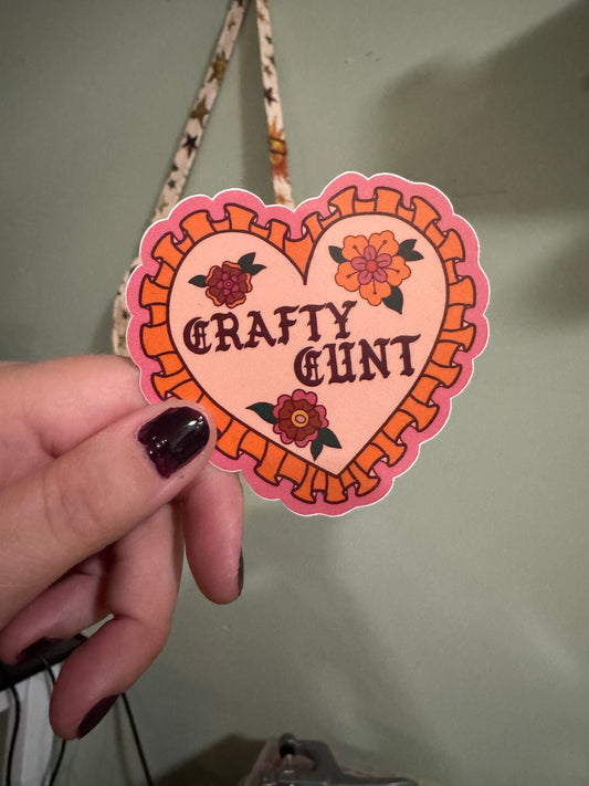 Crafty Cunt Heart sticker