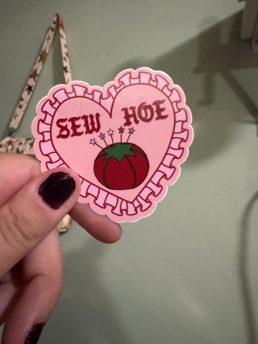 Sew Hoe Heart Sticker