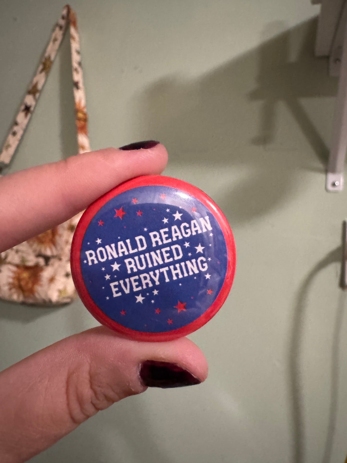 Ronald Reagan ruined everything button