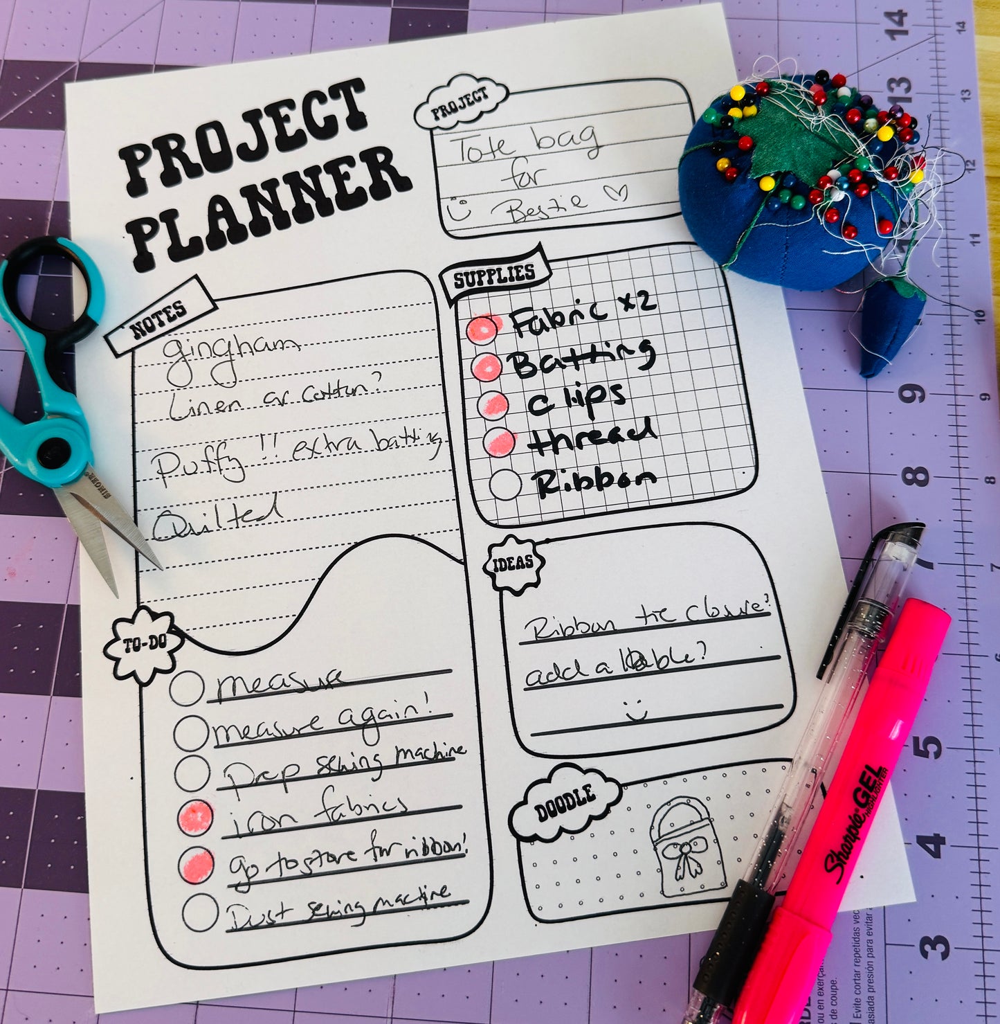 PRINTABLE PROJECT PLANNER