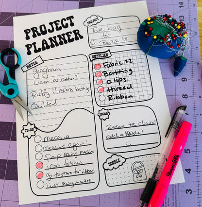 PRINTABLE PROJECT PLANNER
