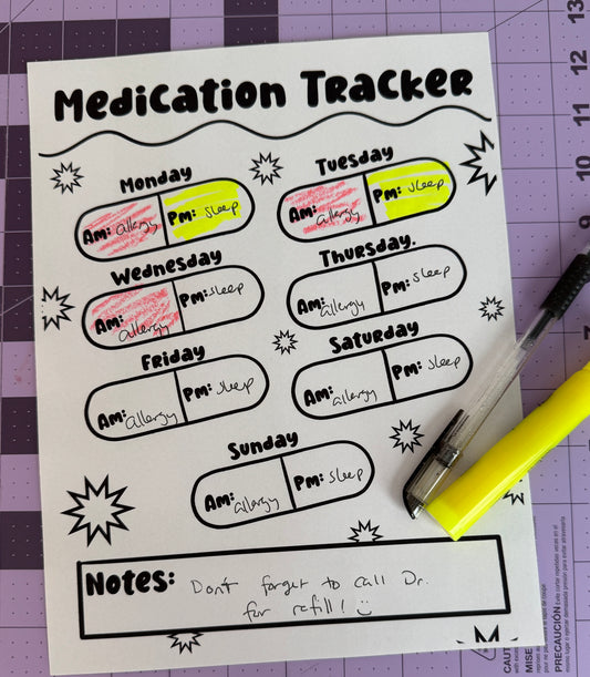 PRINTABLE MEDICATION TRACKER