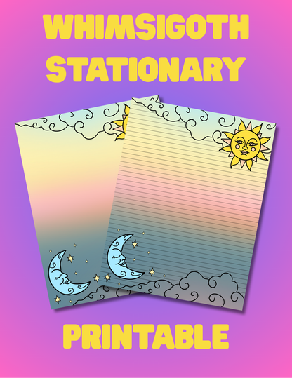 PRINTABLE WHIMSIGOTH STATIONARY PAGES