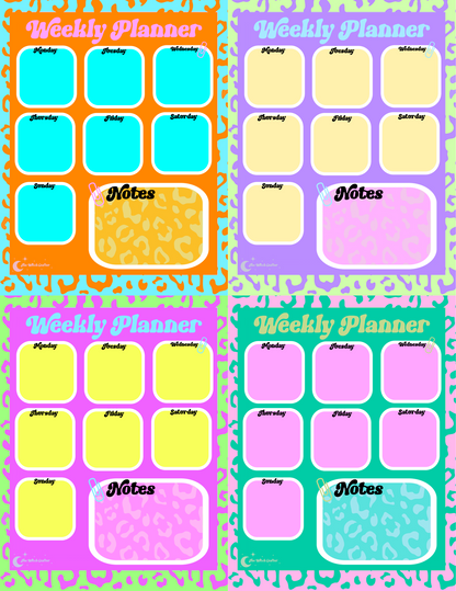 Weekly Planner printable 4 pack