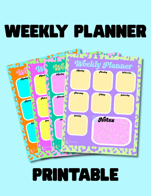 Weekly Planner printable 4 pack