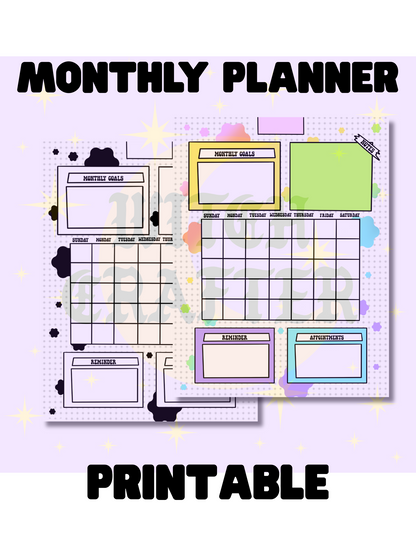 PRINTABLE MONTHLY PLANNER