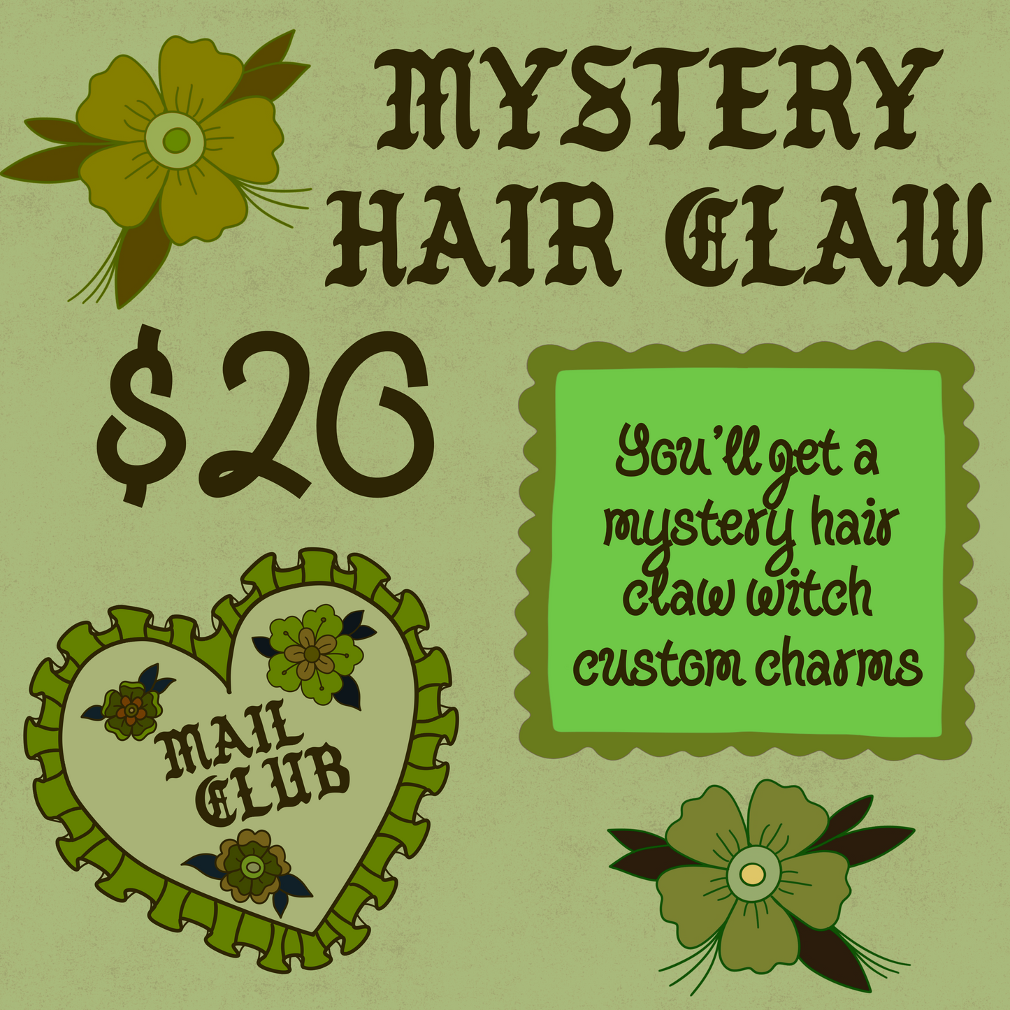 Mail Club Mystery Hair Claw