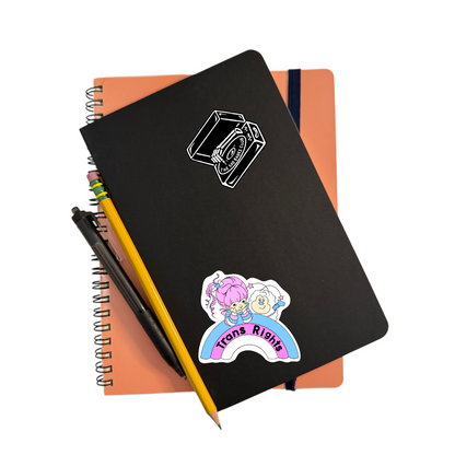 rainbow brite trans rights sticker