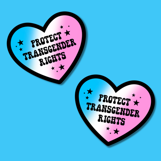 Protect Trans heart sticker