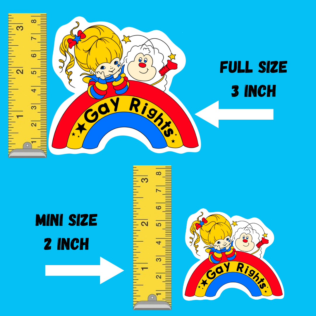 rainbow brite gay rights sticker