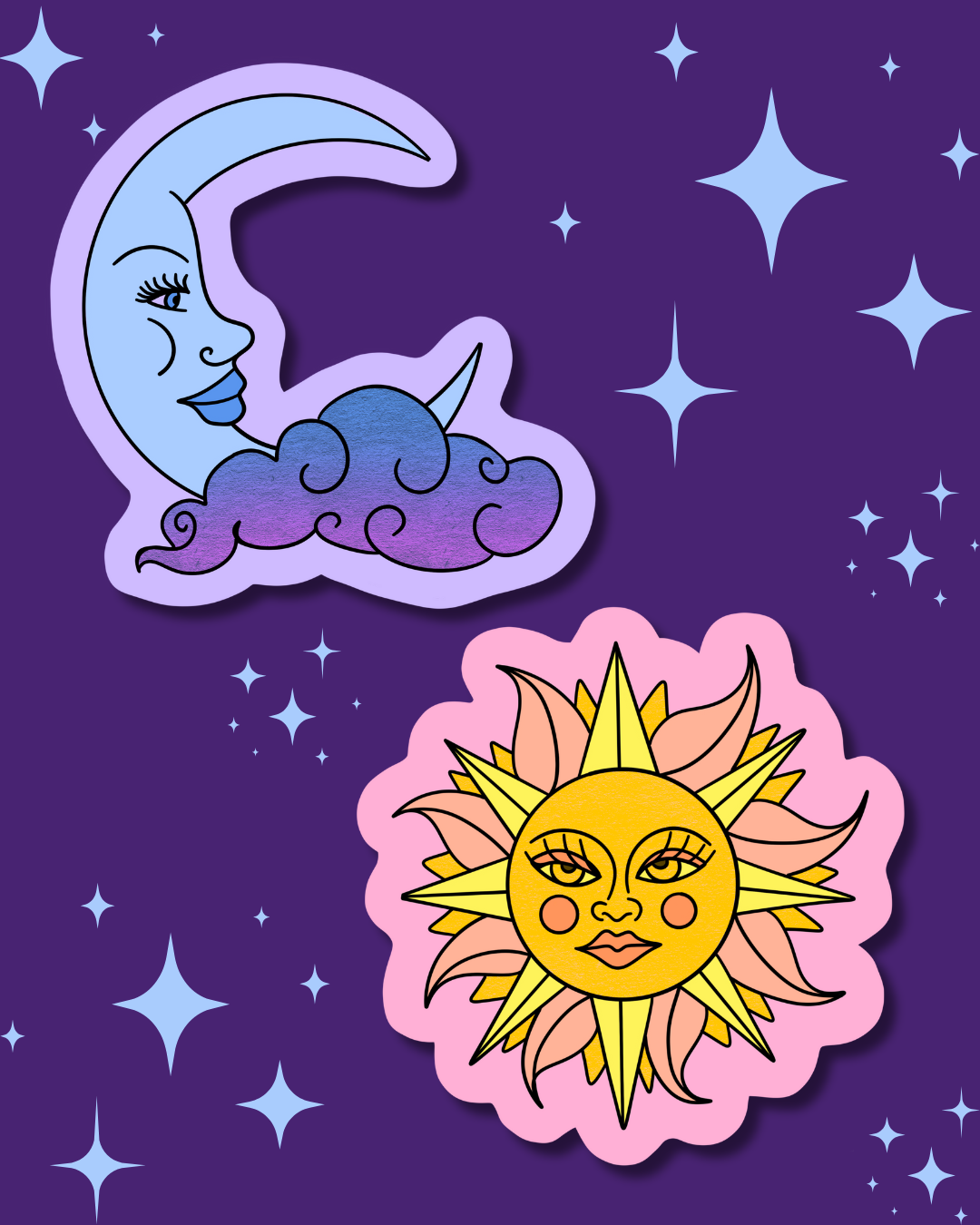 SUN & MOON STICKERS